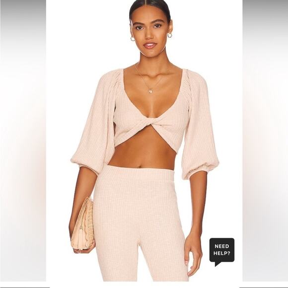 NWT L Space L Jemma Top Sand Beige - Picture 1 of 5